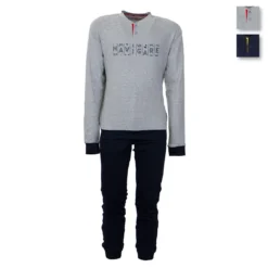 Pigiama Da Uomo Navigare In Caldo Cotone 141342B - Taglie Forti J832