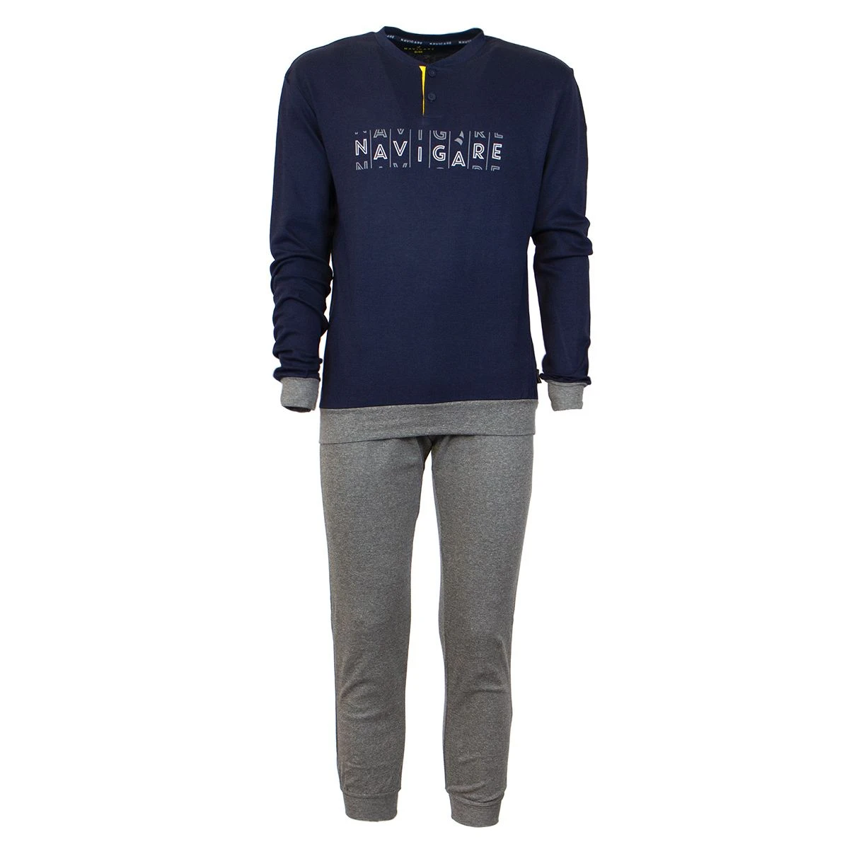 Pigiama Da Uomo Navigare In Caldo Cotone 141342B - Taglie Forti J832 3 Pigiama Da Uomo Navigare In Caldo Cotone 141342B - Taglie Forti J832 - immagine 3