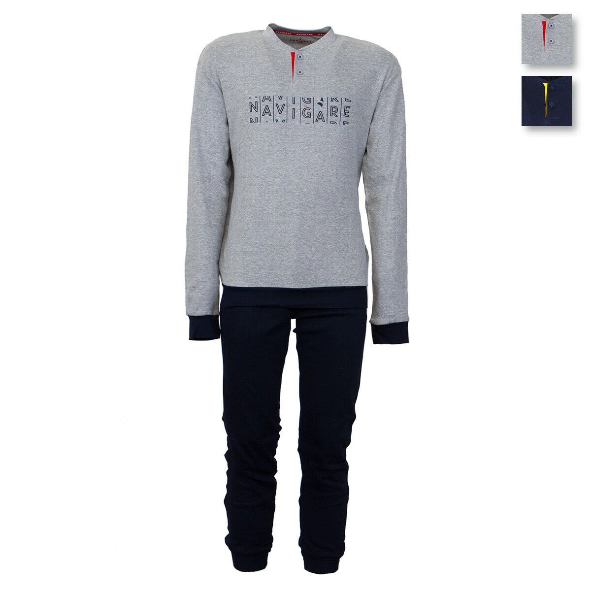 Pigiama Da Uomo Navigare In Caldo Cotone 141342B - Taglie Forti J832 1 Pigiama Da Uomo Navigare In Caldo Cotone 141342B - Taglie Forti J832