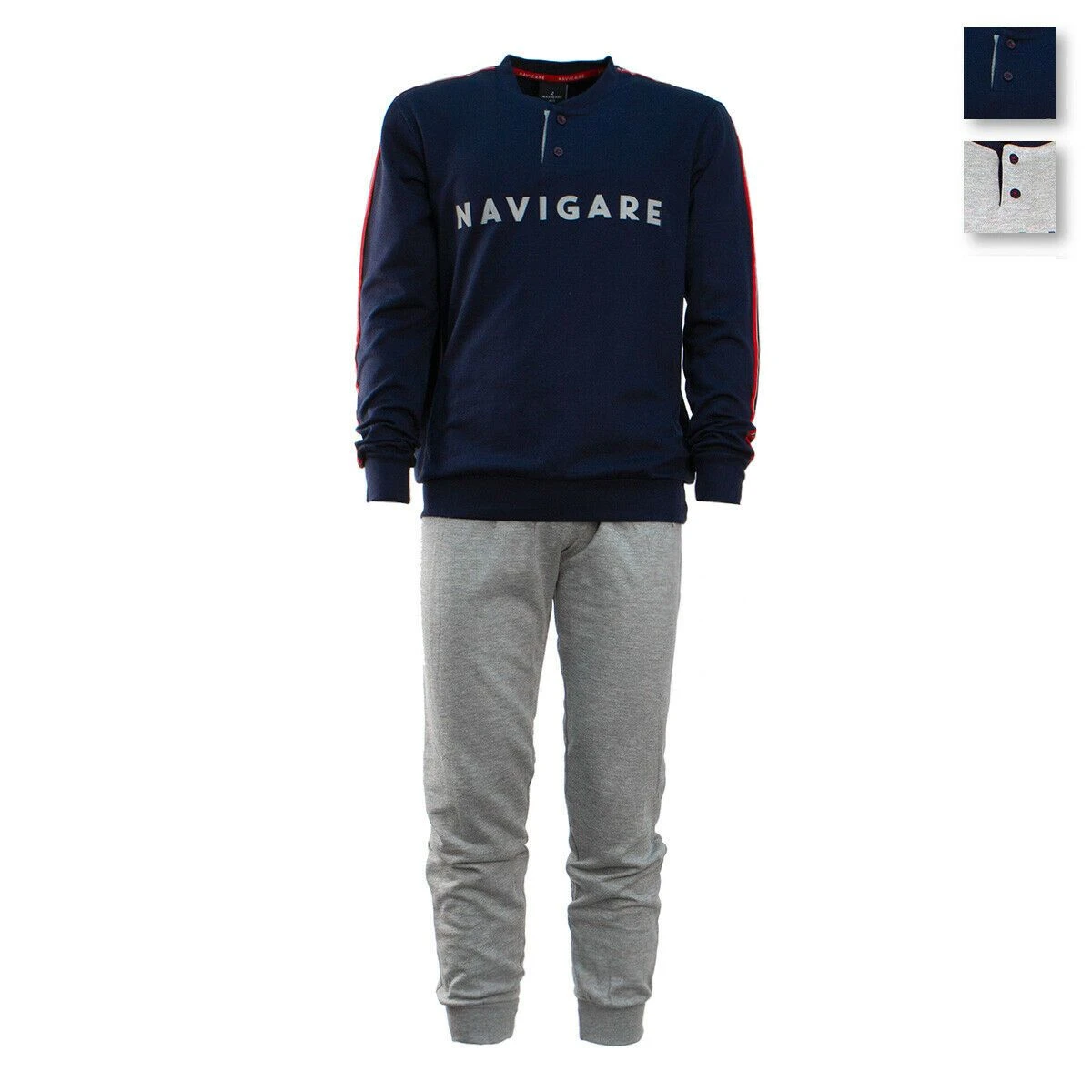 Pigiama Uomo Navigare In Felpa 141249 W304 1 Pigiama Uomo Navigare In Felpa 141249 W304