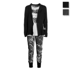 Pigiama Tre Pezzi Donna Exclusive In Caldo Cotone P1354T W533