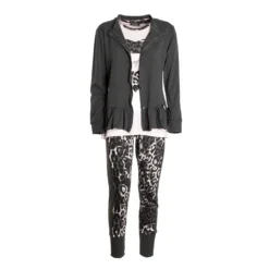 Pigiama Tre Pezzi Donna Exclusive In Caldo Cotone P1354T W533 -Articoli Per La Casa pigiama donna 3pz caldo cotone exclusive p1354t grigio scuro 3