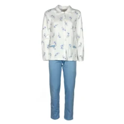 Pigiama Donna Aperto Daria Toscana Lingerie In Caldo Cotone - Taglie Forti J943 -Articoli Per La Casa pigiama donna aperto daria toscana lingerie in caldo cotone taglie forti cielo 7