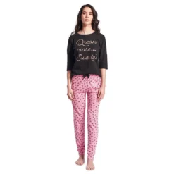 Pigiama Donna Lungo Bow Di Maestro In Cotone 02 K456