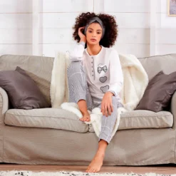 Pigiama Donna Oronero In Caldo Cotone OD1007 W375 -Articoli Per La Casa pigiama donna caldo cotone oronero od1007 2 13