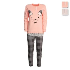 Pigiama Donna Oronero In Caldo Cotone OD1009 W358