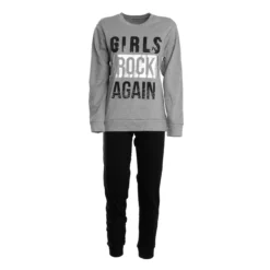 Pigiama Donna Oronero In Caldo Cotone OD1039 W361 -Articoli Per La Casa pigiama donna caldo cotone oronero od1039 grigio medio 3