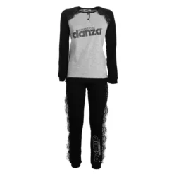 Pigiama Donna Dimensione Danza Invernale Caldo Cotone DD20196 K595 -Articoli Per La Casa pigiama donna dimensione danza in caldo cotone dd20196 grigio melange 4