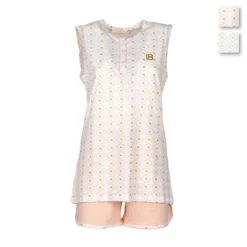 Pigiama Donna Estivo Laura Biagiotti In Cotone C/canotta BPJ96487S J561