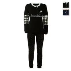 Pigiama Donna Exclusive In Caldo Cotone P1523 - Fino Alla Tg XXXL J074