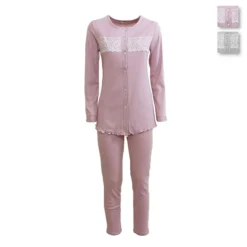 Pigiama Donna Alexia Di Toscana Lingerie In Caldo Cotone Z921