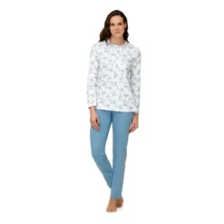 Pigiama Donna Linclalor In Caldo Cotone 92707 - Fino Alla Tg 60 Z917 -Articoli Per La Casa pigiama donna linclalor 92707 in caldo cotone panna 10