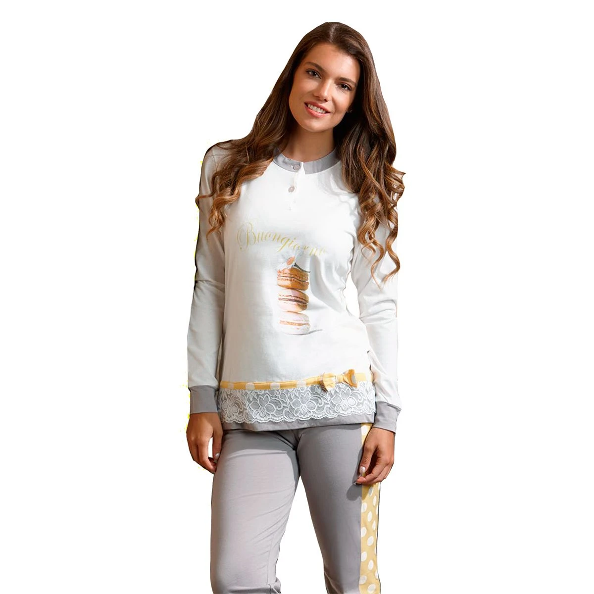 Pigiama Donna Exclusive In Cotone P1444 K172 2 Pigiama Donna Exclusive In Cotone P1444 K172 - immagine 2