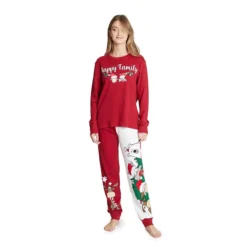 Pigiama Donna Natale Di Happy People In Caldo Cotone 5854 K990
