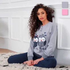 Pigiama Donna Oronero In Caldo Cotone OD1046 - Fino Alla Tg XXL K929