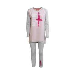 Pigiama Ragazza Dimensione Danza In Cotone DD22052 Z925 -Articoli Per La Casa pigiama ragazza maglia lunga con leggins dimensione danza dd22052 rosa 3