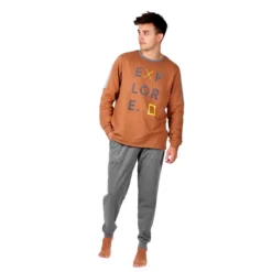 Pigiama Uomo National Geographic In Caldo Cotone 55757 W547 -Articoli Per La Casa pigiama uomo caldo cotone national geographic 55757 3 5