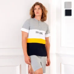 Pigiama Uomo Corto Oronero In Cotone OD2012 K303