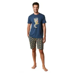 Pigiama Corto Uomo Estivo Cosa Vuoi Di Più Di Happy People In Cotone 5355 Z407