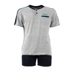 Pigiama Uomo Estivo Navigare In Cotone 2141207B - Taglie Forti Y535 -Articoli Per La Casa pigiama uomo estivo navigare taglie forti 2141207b grigio melange 3