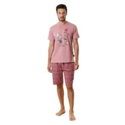 Pigiama Corto Uomo Estivo Km Zero Di Happy People In Cotone 5343 Z408