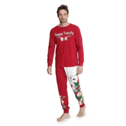 Pigiama Uomo Natale Di Happy People In Caldo Cotone 5856 K992