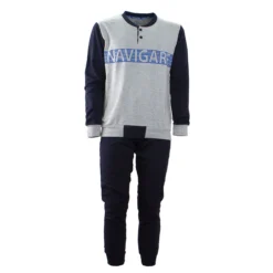 Pigiama Uomo Navigare In Felpa 141371 K922 -Articoli Per La Casa pigiama uomo navigare in felpa 141371 grigio melange 5