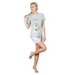 Happy People Pigiama Corto Donna Estivo Happy Flowers Di Happy Peolple S753