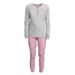 Pigiama Da Donna Oaoa Manica Lunga In Cotone OA1915 U190 -Articoli Per La Casa pigiama da donna oaoa cotone oa1915 glicine