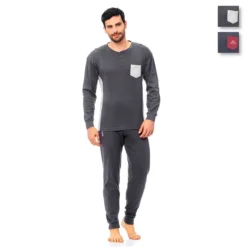 Pigiama Uomo Serafino Kappa In Caldo Cotone Invernale KMW18514 T602