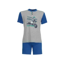 Pigiama Corto Ragazzo Navigare 15539 In Cotone S779 -Articoli Per La Casa pigiama estivo da ragazzo navigare 15539 grigio medio melange