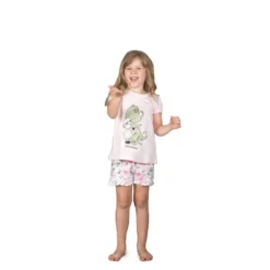 Pigiama Corto Bambina Happy Flowers Di Happy People S756
