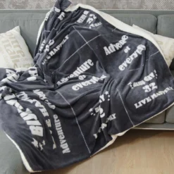 Plaid Adventure In Sherpa Super Soffice - Dimensioni Varie T285 -Articoli Per La Casa plaid adventure flannel con sherpa extracaldo 2 6