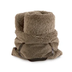 Plaid Con Borsa Teddy In Sherpa 130x160 Cm W269 -Articoli Per La Casa plaid borsa in sherpa teddy tortora 3 1