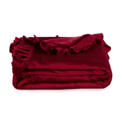 Plaid Euforia Di Laura Biagiotti In Velluto Con Volants 130x160 Cm W688 -Articoli Per La Casa plaid in velluto e coral con volant euforia laura biagiotti 2 3