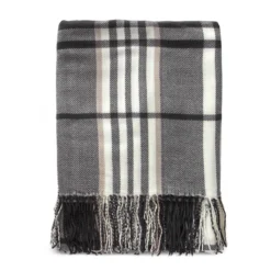 Plaid Sciarpa Scozzese C/frange Scotland Di Novia 130x160 Cm V410 -Articoli Per La Casa plaid sciarpa novia sohara scotland grigio 1