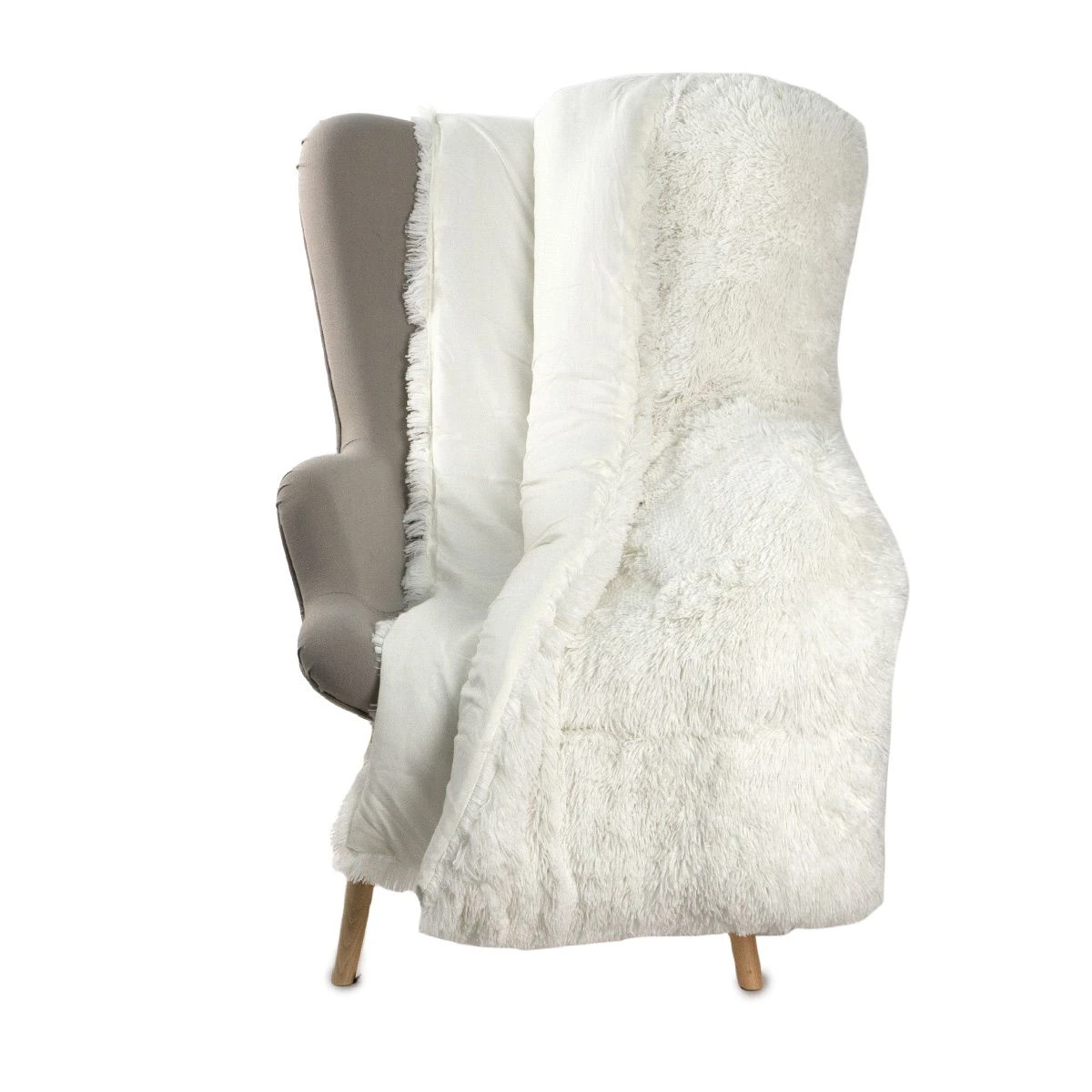 Plaid Katrine In Sherpa 130x160 Cm W686 2 Plaid Katrine In Sherpa 130x160 Cm W686 - immagine 2