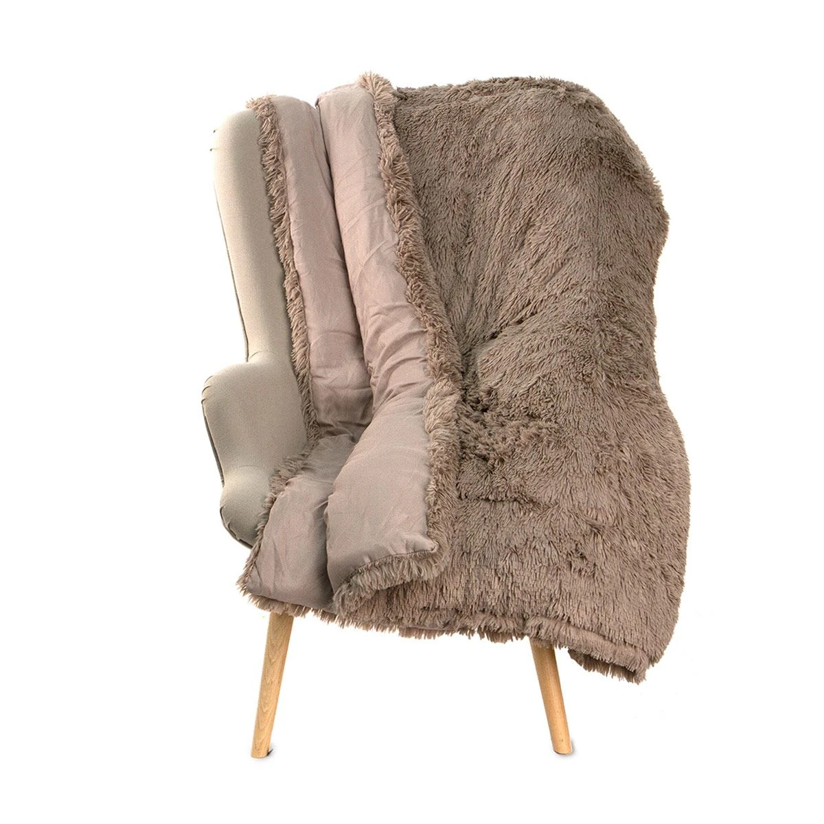 Plaid Katrine In Sherpa 130x160 Cm W686 4 Plaid Katrine In Sherpa 130x160 Cm W686 - immagine 4