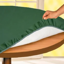 Proteggitavolo Rotondo Con Feltro E Elastico Verde - Diametro 140 Cm N709