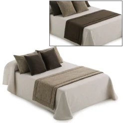 Runner Trapuntato Per Letto Dream Bicolor Reversibile - Dimensioni Varie Q922 -Articoli Per La Casa runnero trapuntato doubleface dream marrone dorato