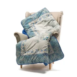 Scaldotto Giardini Di Inverno Di Caleffi Con Stampa Digitale 130x170 Cm J952 -Articoli Per La Casa scaldotto giardini dinverno di caleffi con stampa digitale 130x170 cm blu 1 1