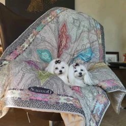 Scaldotto Harris Di Caleffi Con Stampa Digitale 130x170 Cm K540 -Articoli Per La Casa scaldotto harris di caleffi con stampa digitale 130x170 cm 3