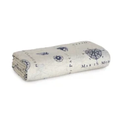 Scampolo Tessuto Carta Nautica Cotone Loneta 275x275 Cm U496