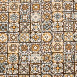 Scampolo Tessuto Ceramic Cotone Loneta Digitale 275x275 Cm Y276 -Articoli Per La Casa scampolo tessuto ceramic cotone loneta marrone 2 1