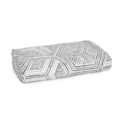 Scampolo Tessuto Esagono Cotone Loneta 275x275 Cm U477 -Articoli Per La Casa scampolo tessuto loneta cotone esagono grigio 1