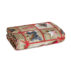 Scampolo Tessuto Natalizio Rakkaani Cotone Loneta Digitale 275x275 Cm Z893 -Articoli Per La Casa scampolo tessuto natalizio rakkaani cotone loneta digitale beige 3