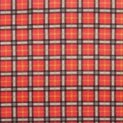 Scampolo Tessuto Tartan Cotone Loneta Digitale 275x275 Cm Z894 -Articoli Per La Casa scampolo tessuto tartan cotone loneta digitale rosso particolare 7