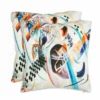 Coppia Cuscini Arredo Composizione VII Kandinsky Di Randi In Cotone Y406