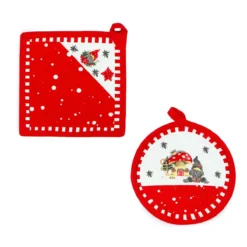 Set 2 Presine Natalizio Doran In Puro Cotone K839