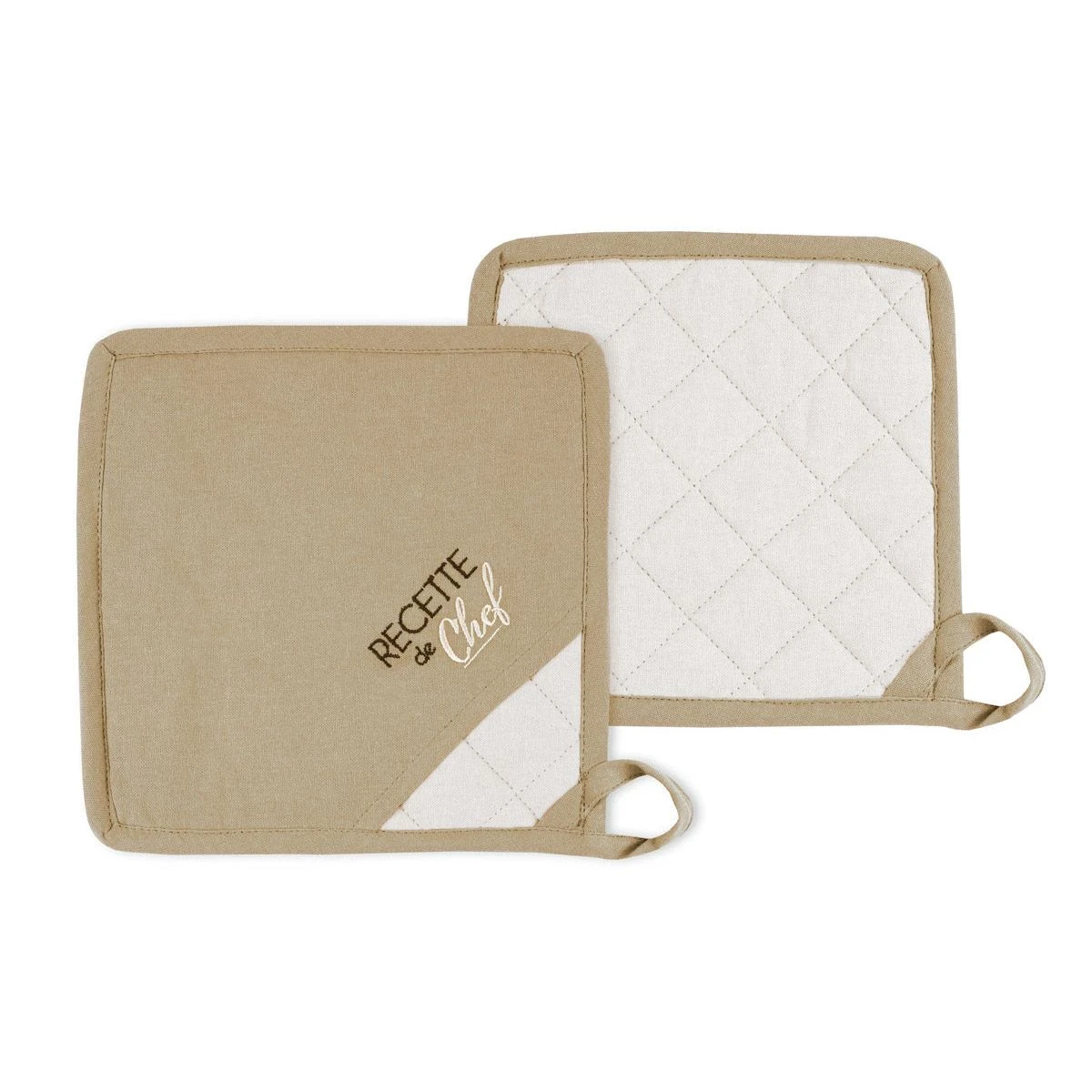 Set 2 Presine Recette De Chef In Puro Cotone K763 2 Set 2 Presine Recette De Chef In Puro Cotone K763 - immagine 2